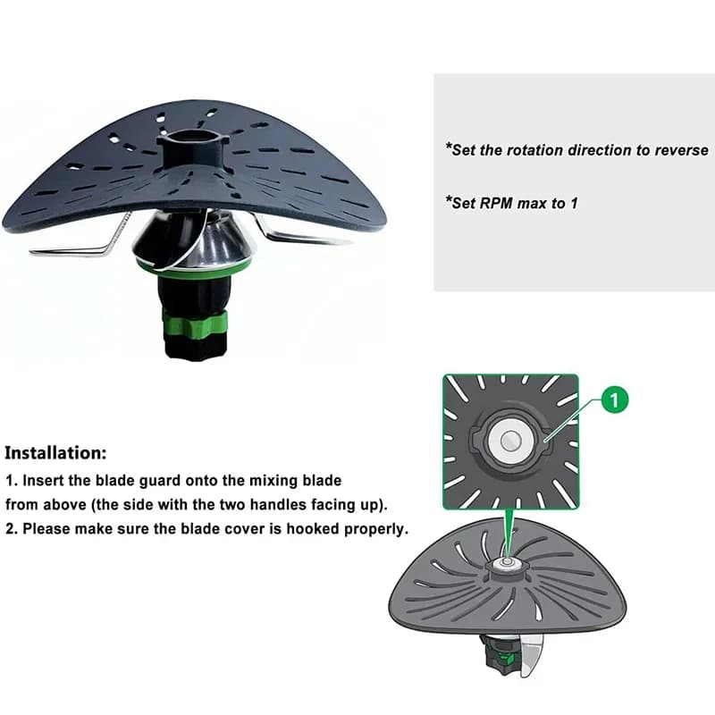 Nailoninis ašmenų apsauginis gaubtas, skirtas Vorwerk Thermomix BIMBY TM5 TM6 TM31