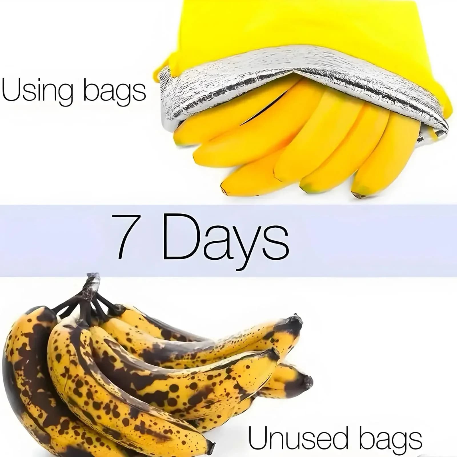 Bananų ir salotų laikymo maišeliai šviežumui išsaugoti, 1 / 2 / 3 / 5 vnt.