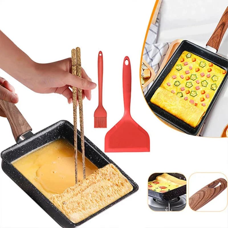 Japoniška stačiakampė omleto keptuvė „Tamagoyaki“