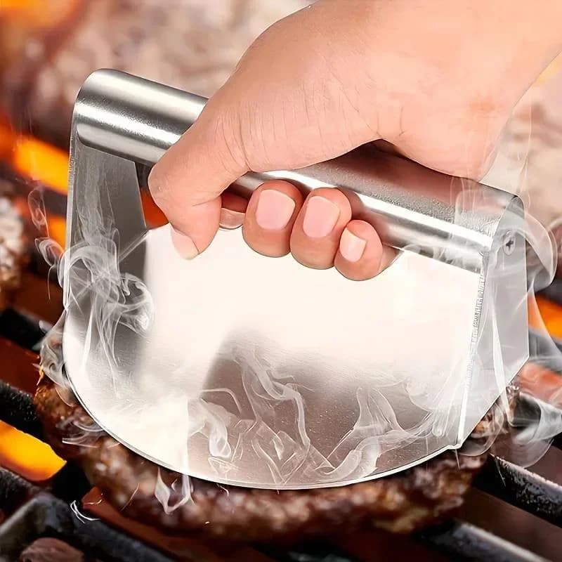 Nerūdijančio plieno mėsainių spaustuvas „Smash Burger Press“ griliui ir virtuvei