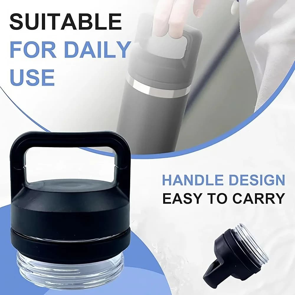 Atsarginis gertuvės dangtelis „Rambler Chug“ (1, 2 arba 3 vnt.), tinka YT 18oz, 26oz, 36oz, 64oz