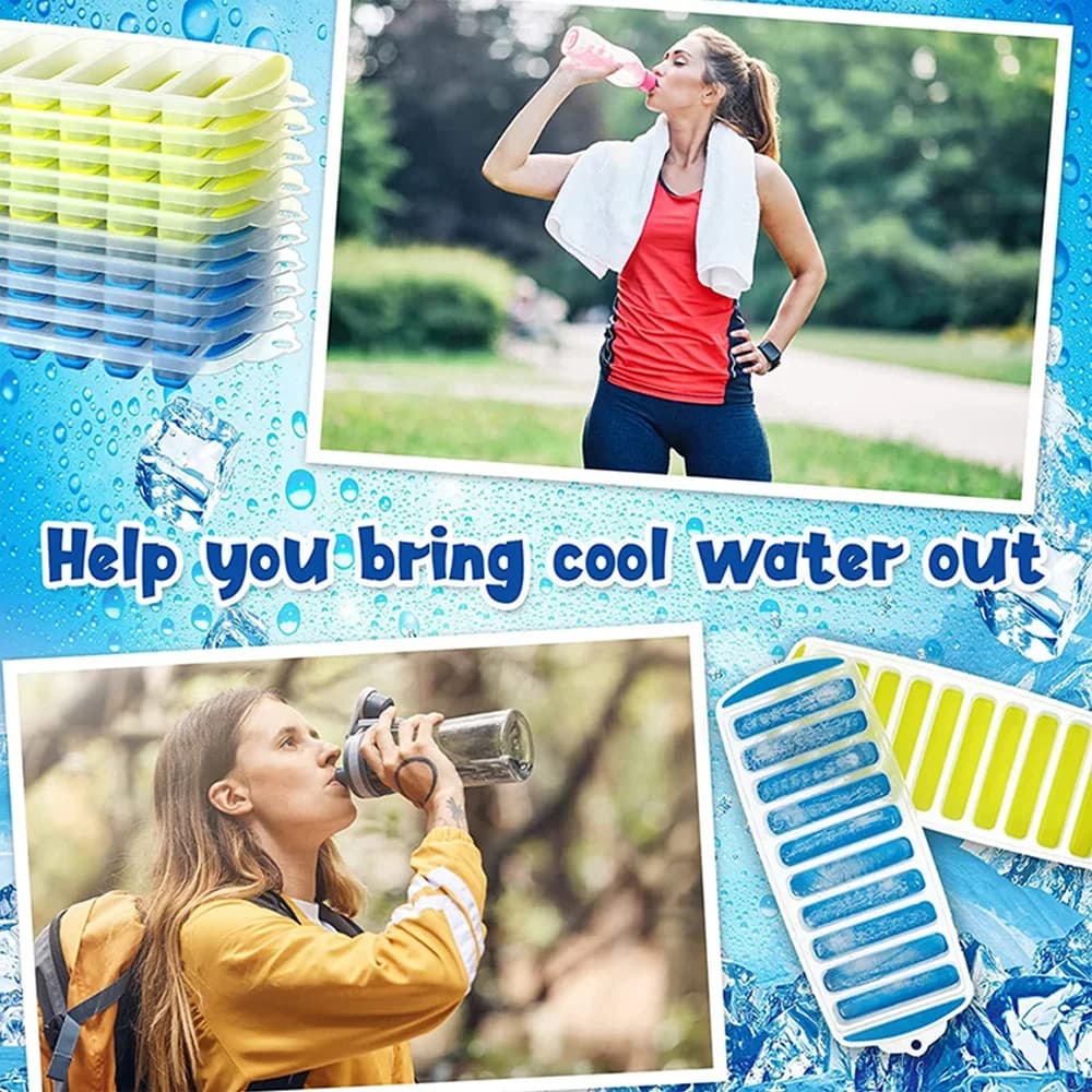 Ledo lazdelių formelė su dangteliu gertuvėms ir buteliams