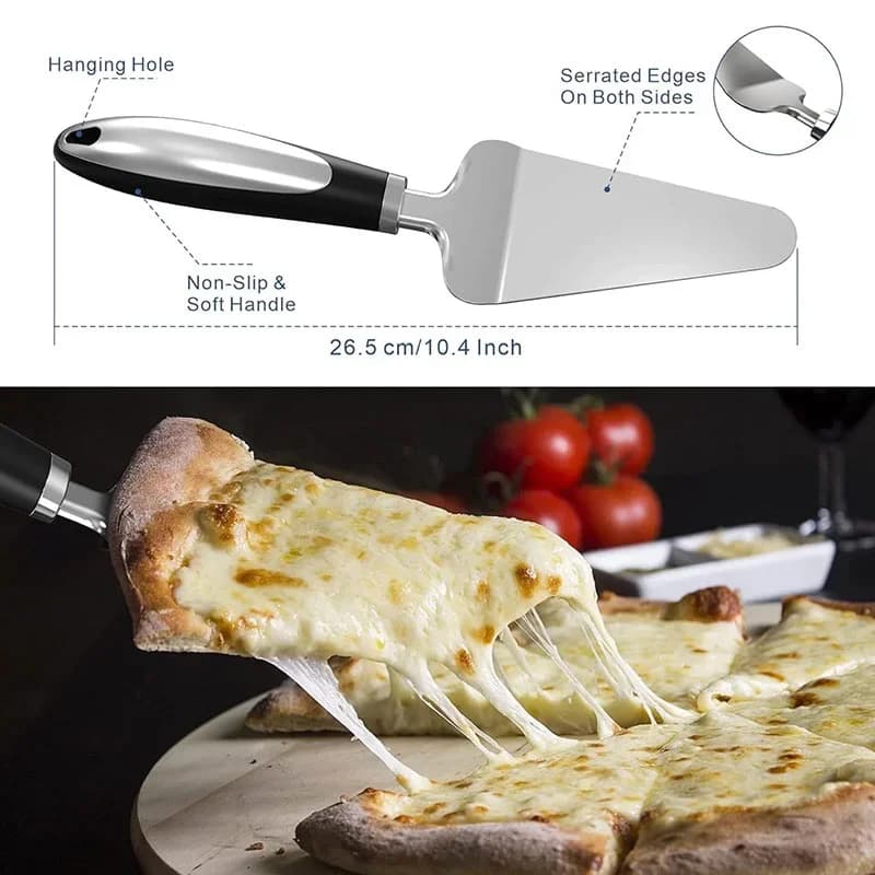 Nerūdijančio plieno picos peilis-ratukas