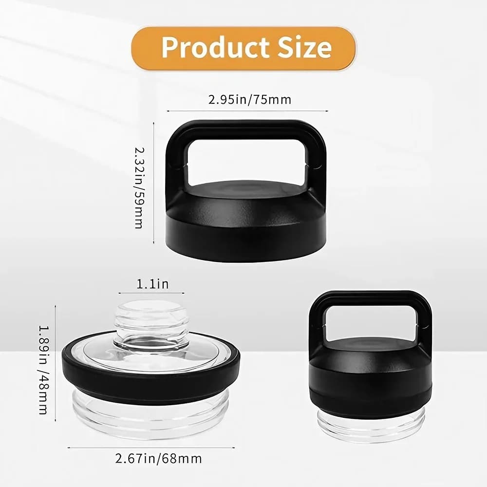 Atsarginis gertuvės dangtelis „Rambler Chug“ (1, 2 arba 3 vnt.), tinka YT 18oz, 26oz, 36oz, 64oz