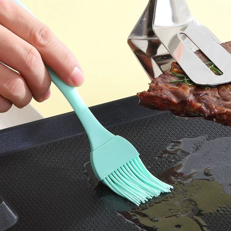 Maistinis silikoninis teptukas aliejui ir padažams, BBQ teptukas